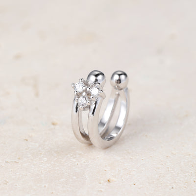 Ear Cuff Tres Estrellas Plata de Ley 925 
