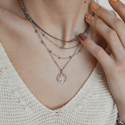 Collier Pendentif Arbre de la Vie Sterling Argent