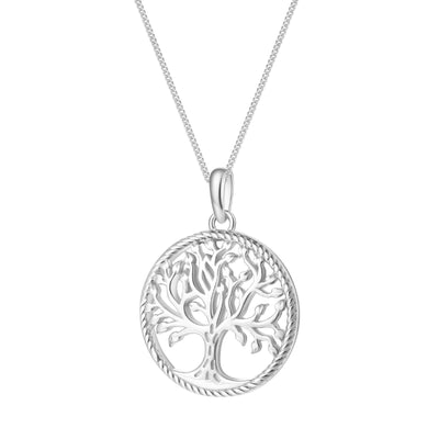 Collier Pendentif Arbre de la Vie Sterling Argent 