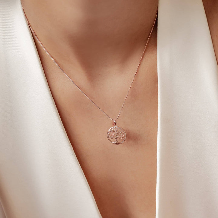 Tree of Life Pendant Necklace Sterling Silver – Hey Happiness