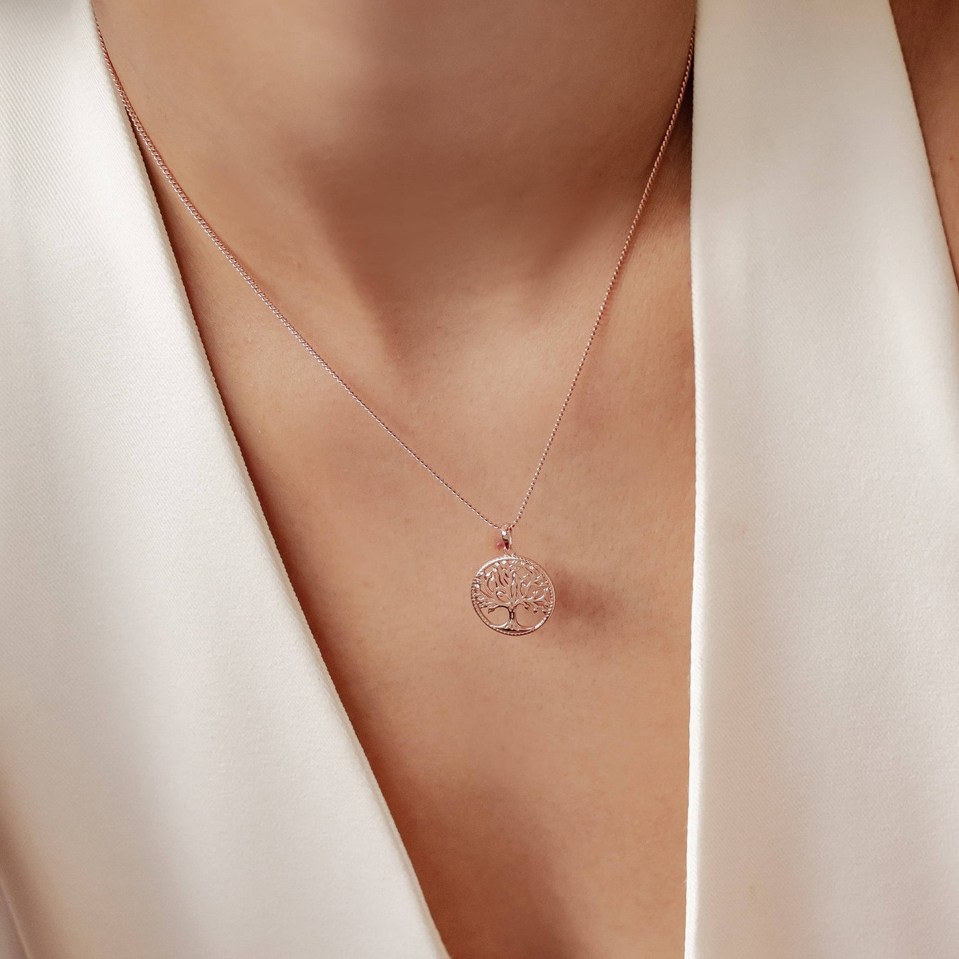 Collier Pendentif Arbre de la Vie Sterling Argent