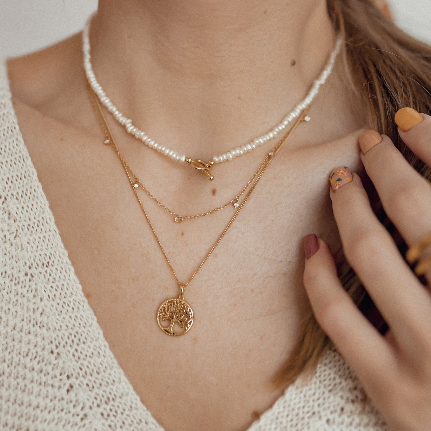 Tree of Life Pendant Sterling Silver Gold