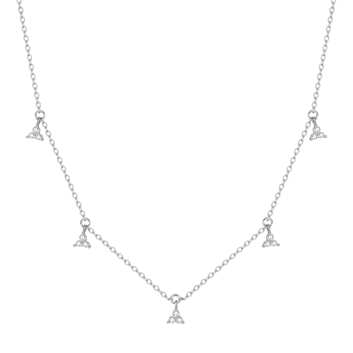 Collier Trinity Charm Sterling Argent