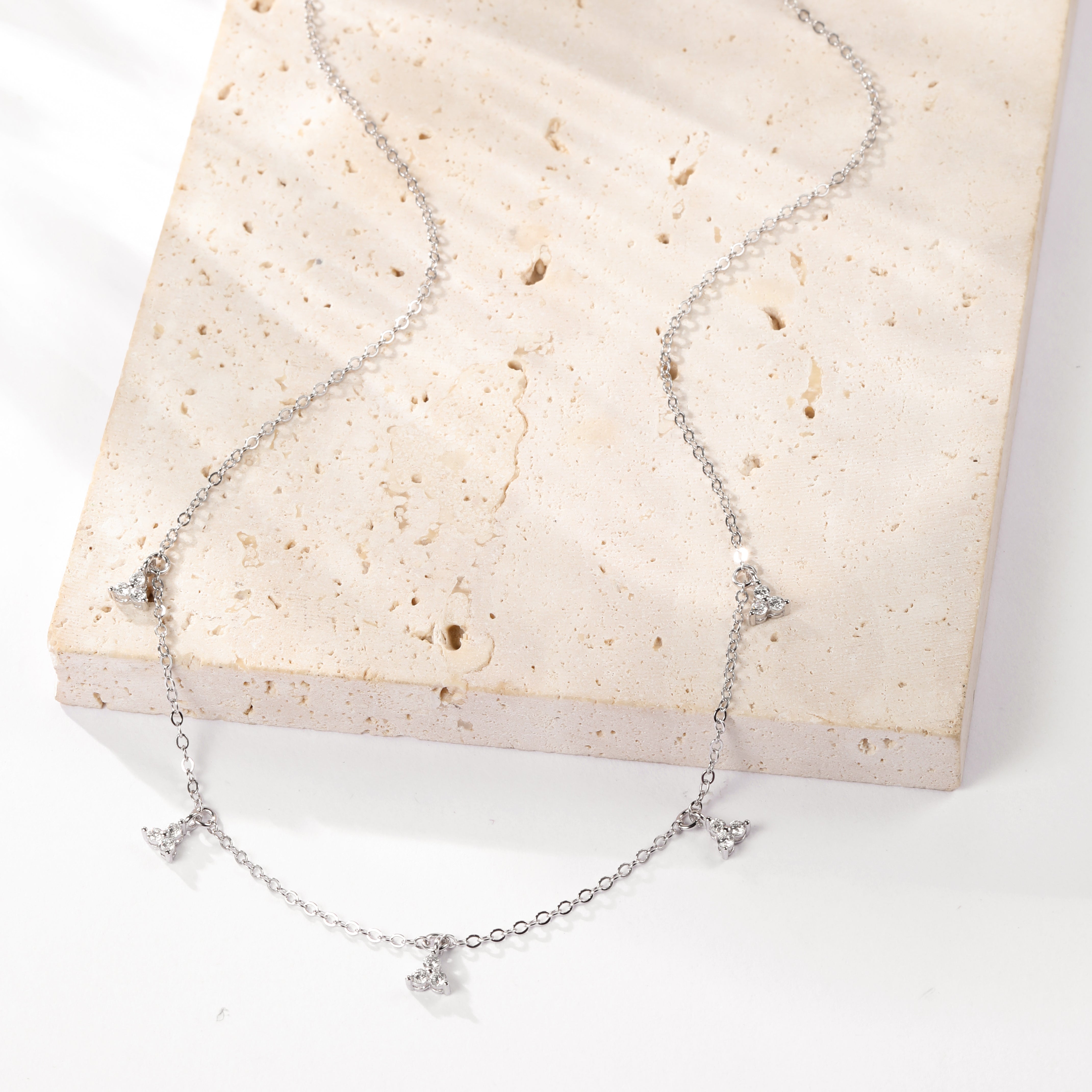 Collier Trinity Charm Sterling Argent