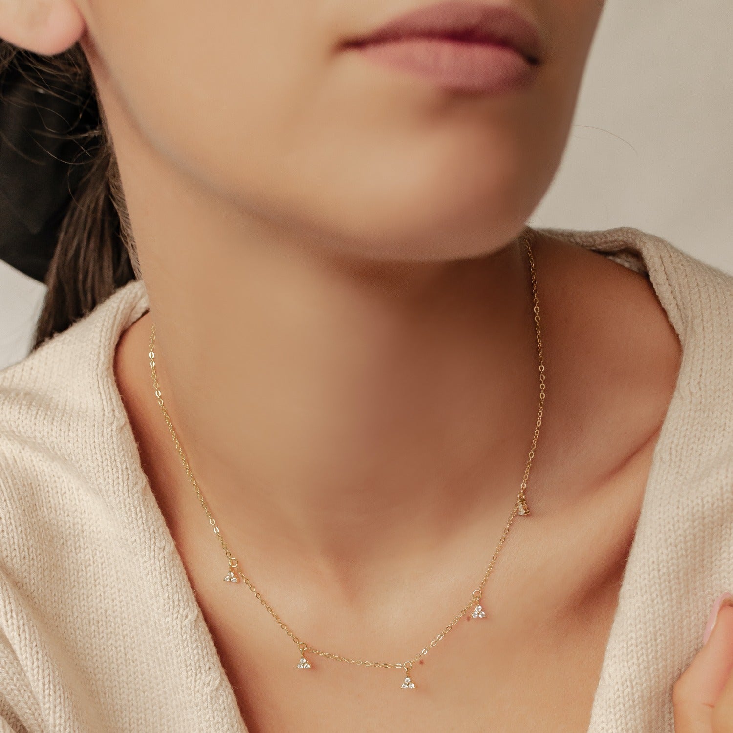 Collier Trinity Charm Sterling Argent