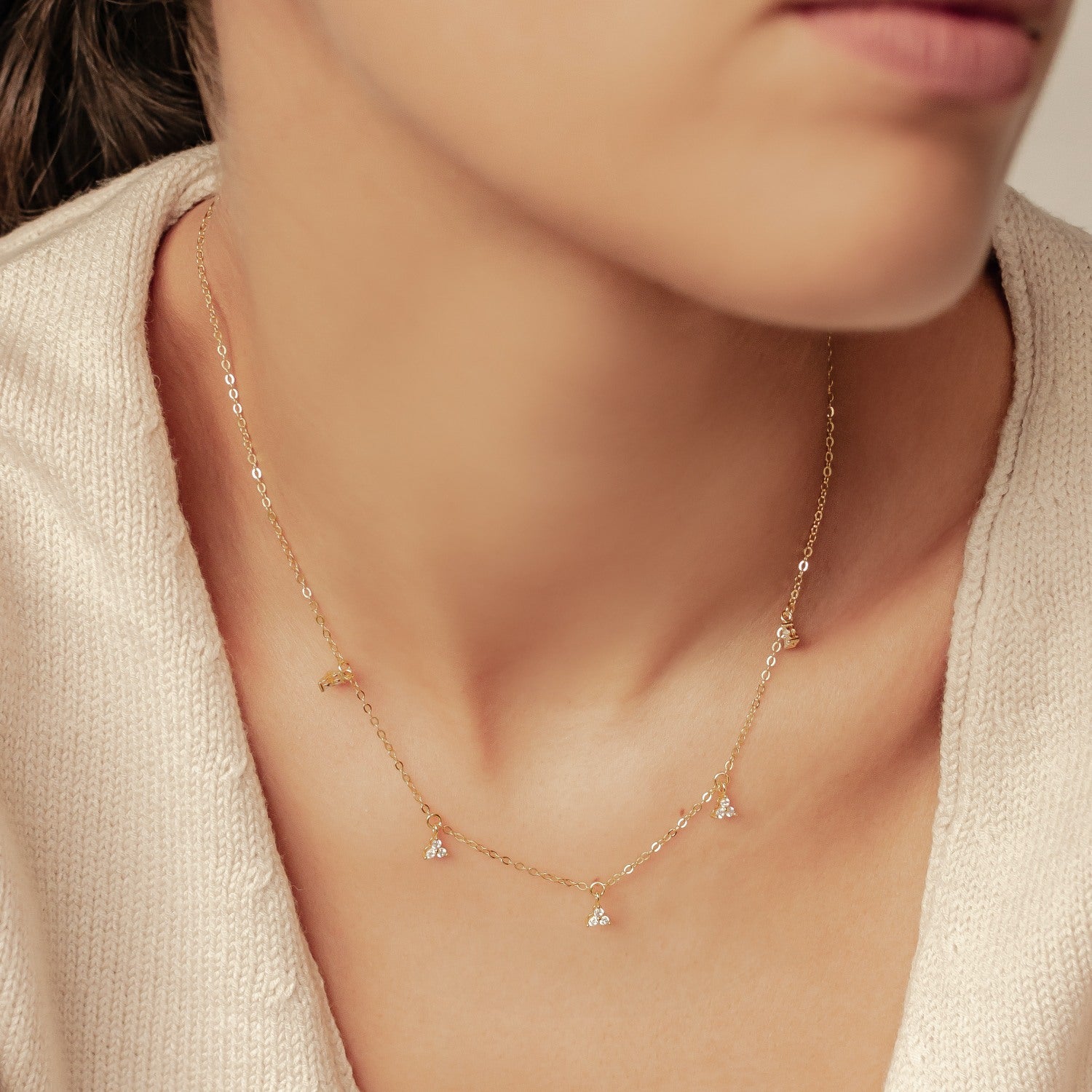 Collier Trinity Charm Sterling Argent