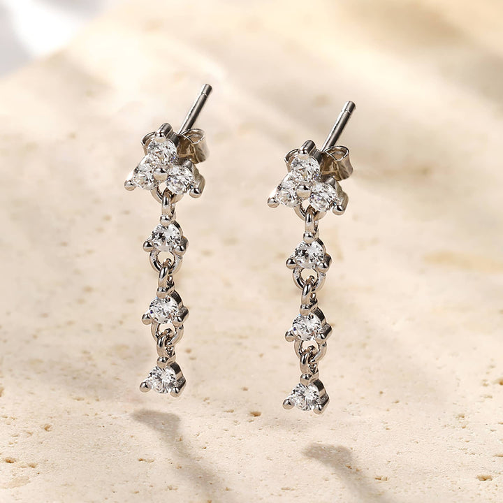 Trinity Tropfen-Ohrstecker aus Sterlingsilber