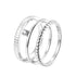 Bague Triple Texturée Argent Sterling