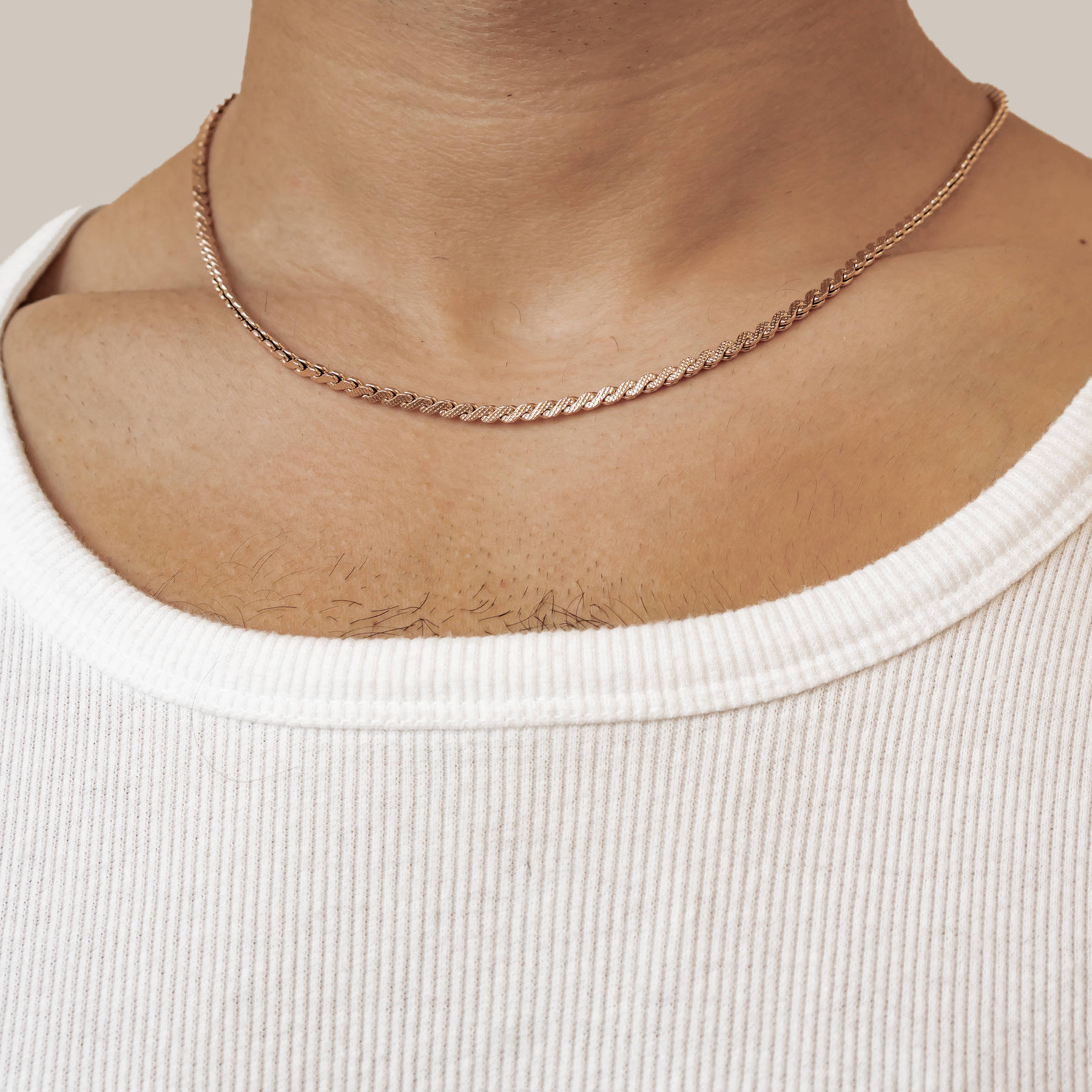 Twist Link Chain Statement Waterproof