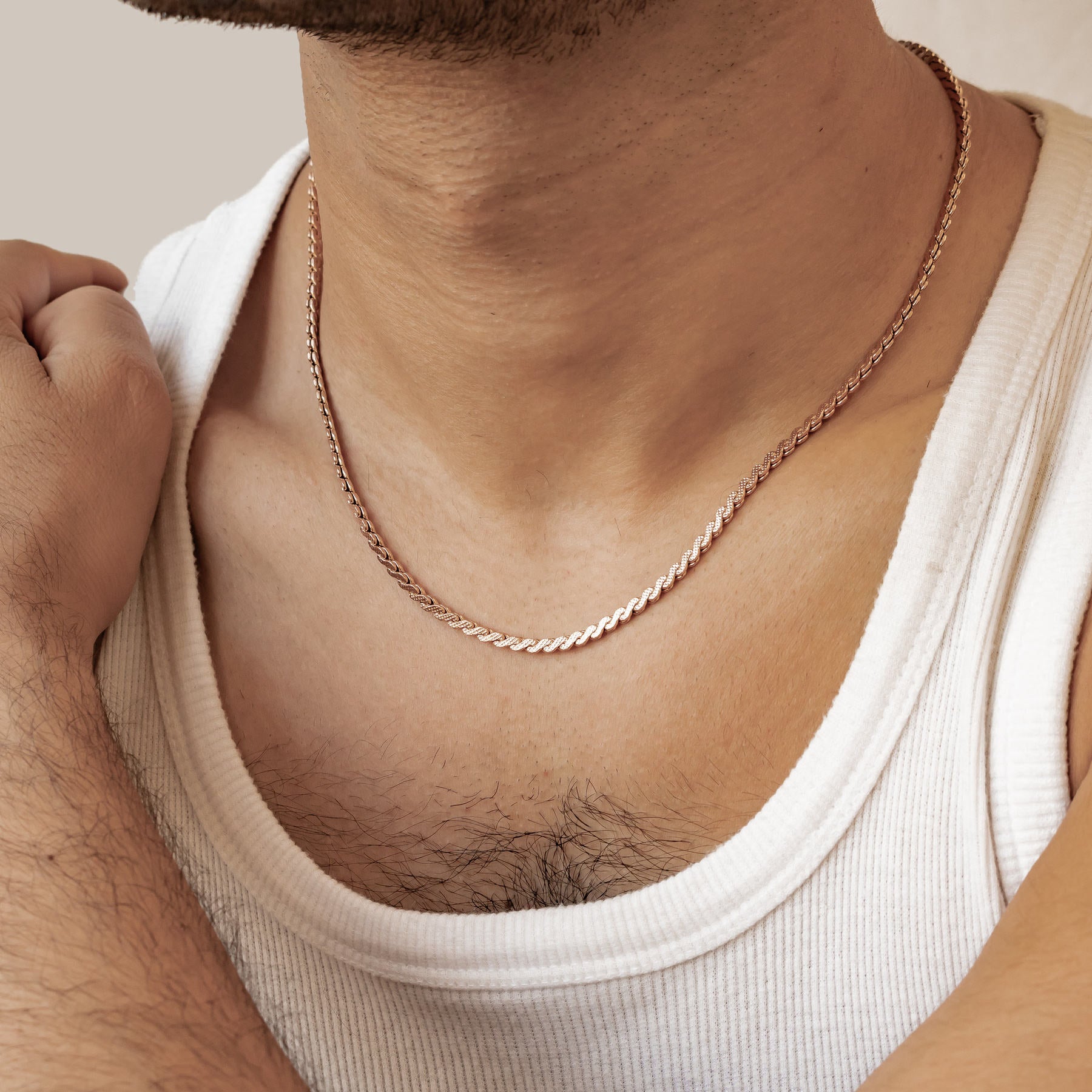 Twist Link Chain Statement Waterproof