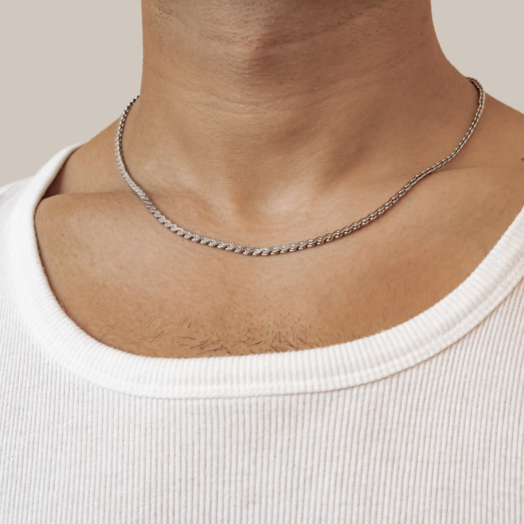 Twist Link Chain Statement Waterproof