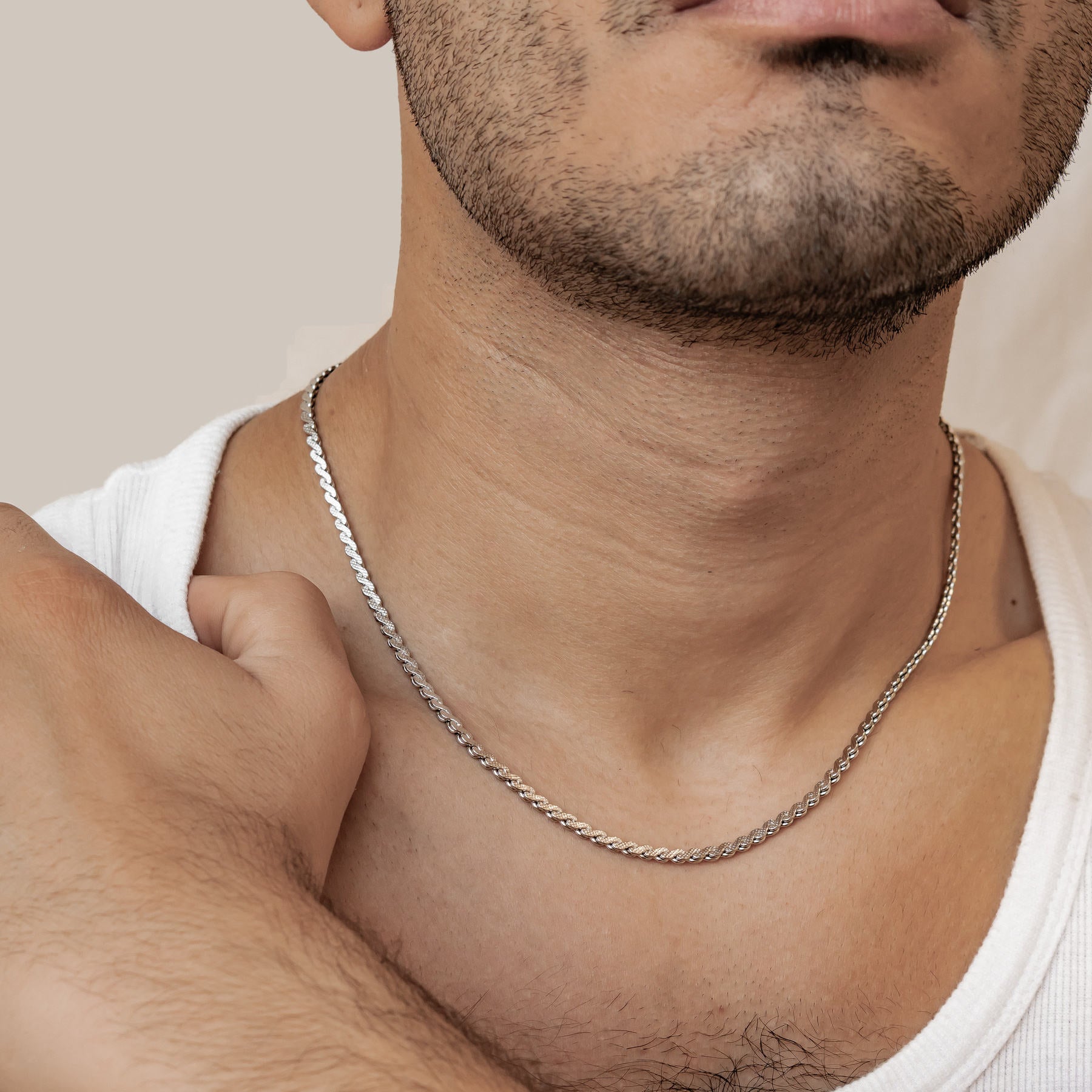 Twist Link Chain Statement Waterproof