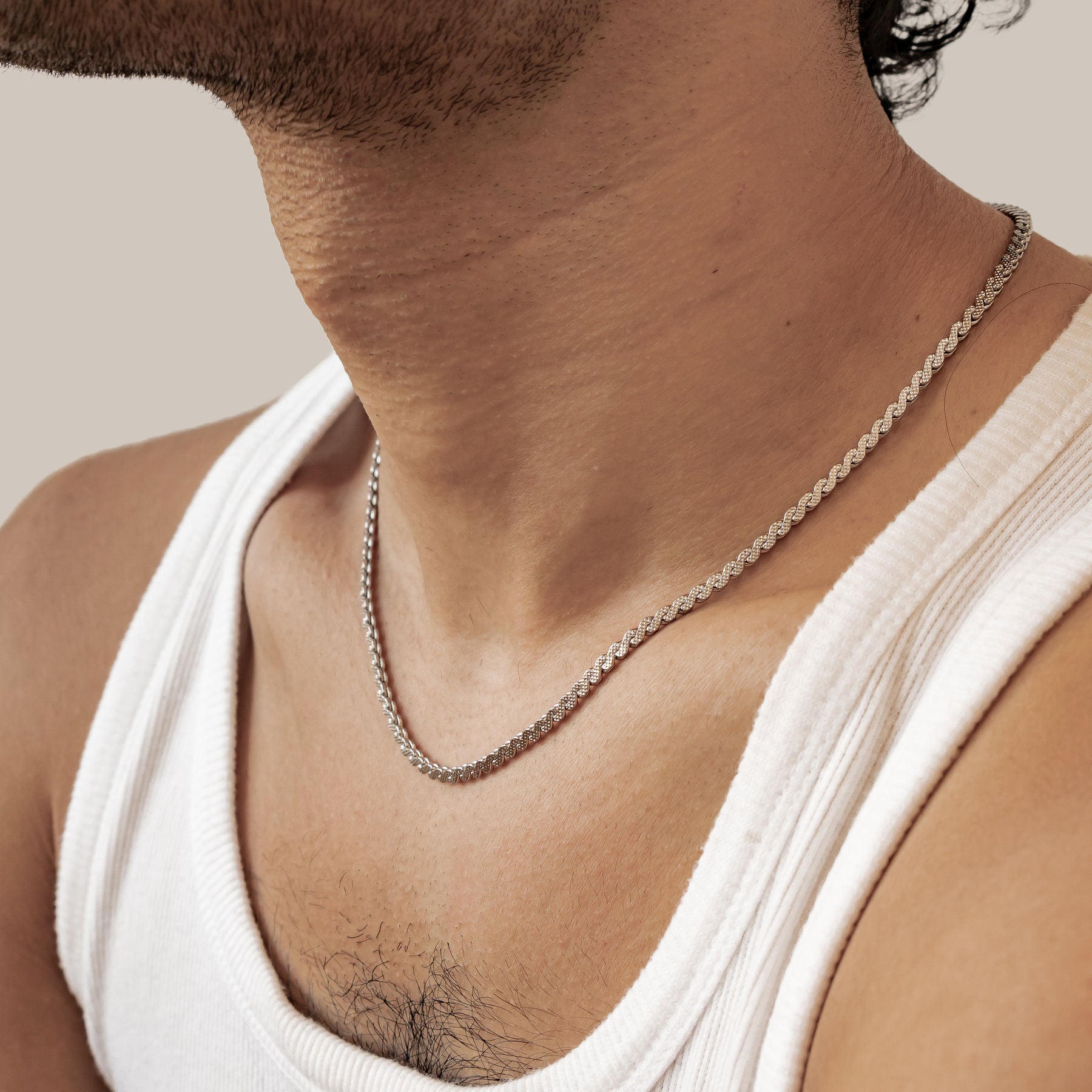 Twist Link Chain Statement Waterproof