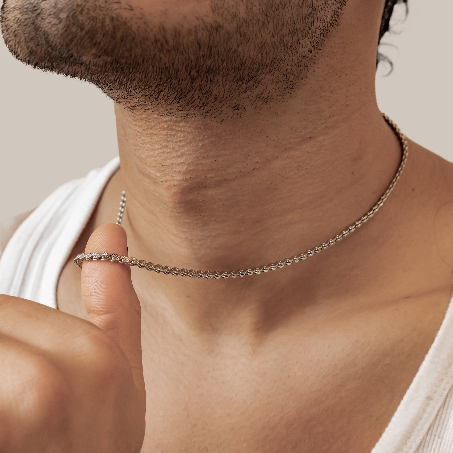 Twist Link Chain Statement Waterproof