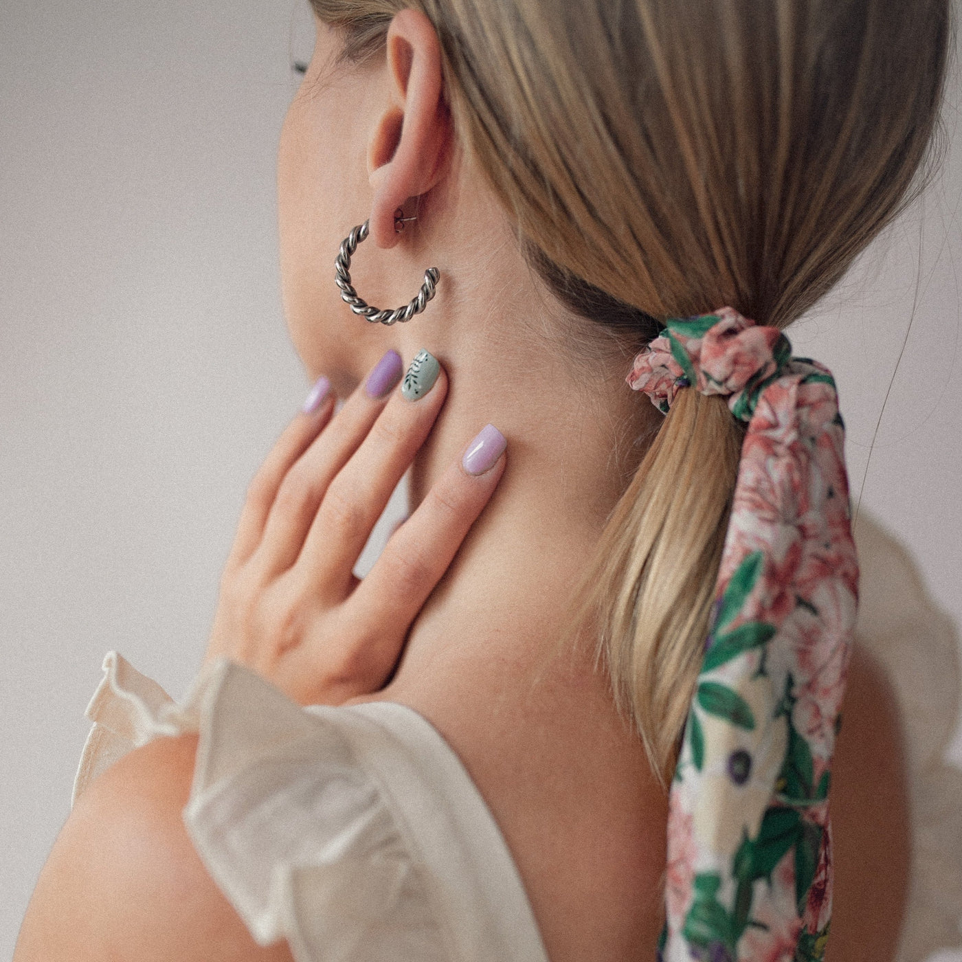 Boucles d'Oreilles Corde Torsadée en Argent