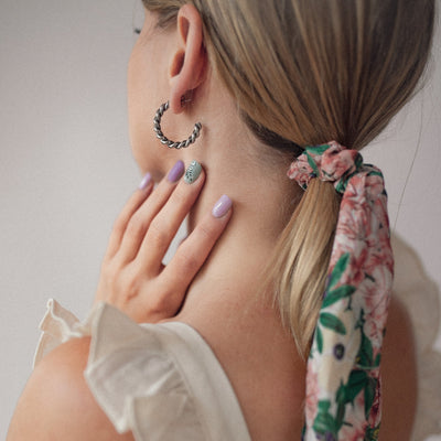 Boucles d'Oreilles Corde Torsadée en Argent