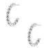 Boucles d'Oreilles Corde Torsadée en Argent