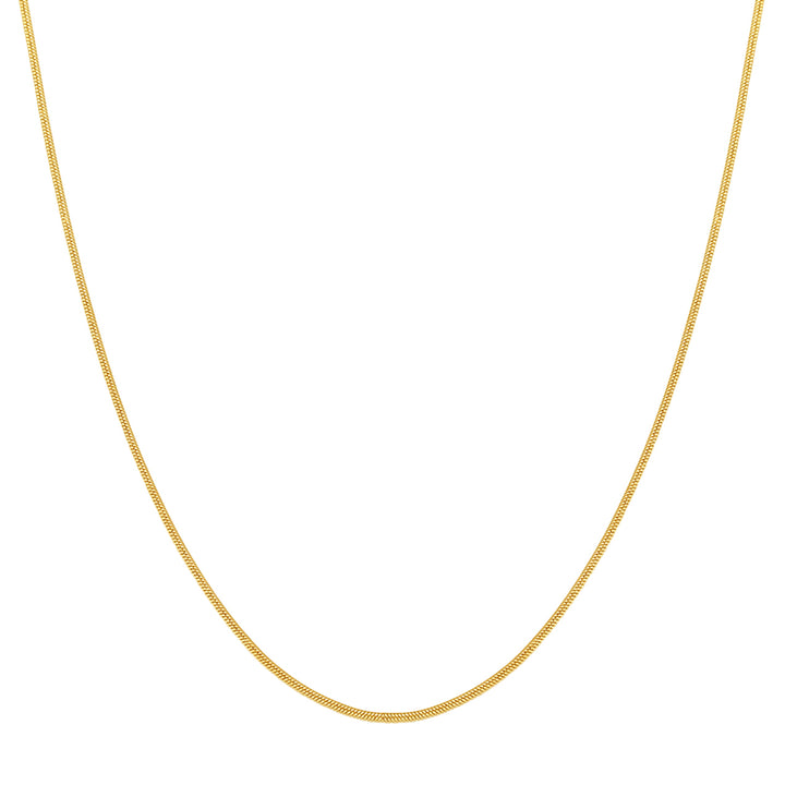 Unisex Runde Schlangenkette Gold