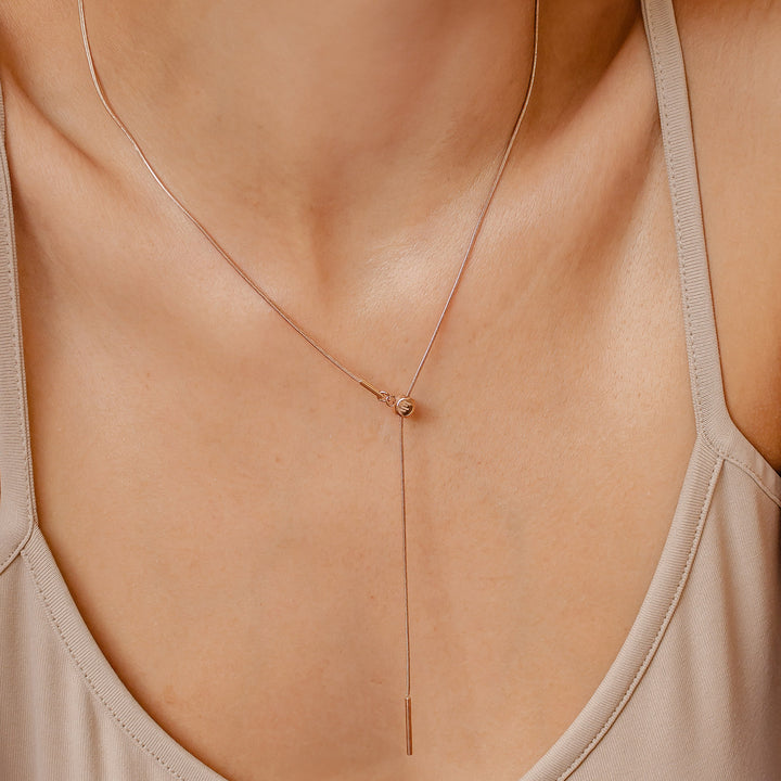 Unisex Runde Schlangenkette Gold