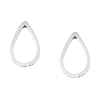 Waterdrop Stud Earrings Silver