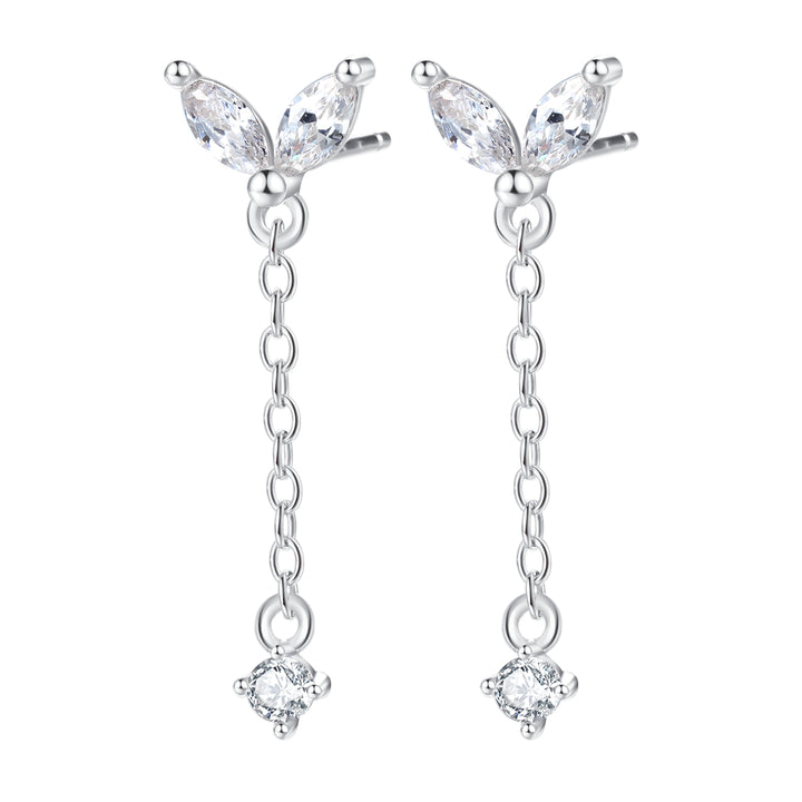 Waterdrop Stud Earrings Sterling Silver