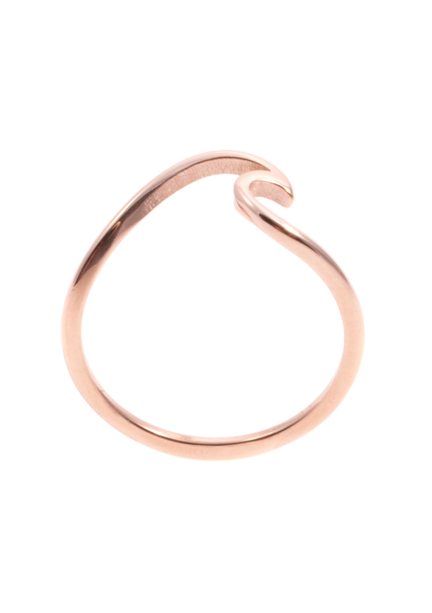 Anillo Delicado de Ondas en Oro Rosa