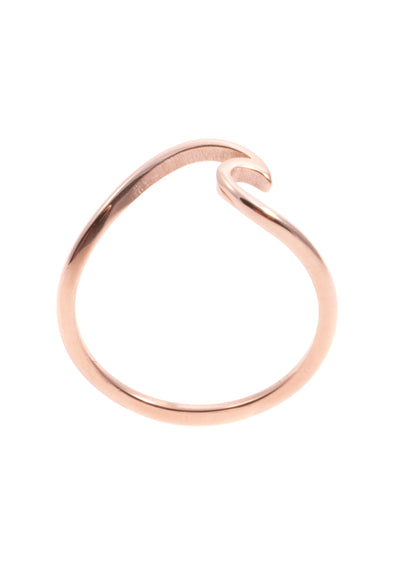 Filigraner Wellenförmiger Ring in Rosegold