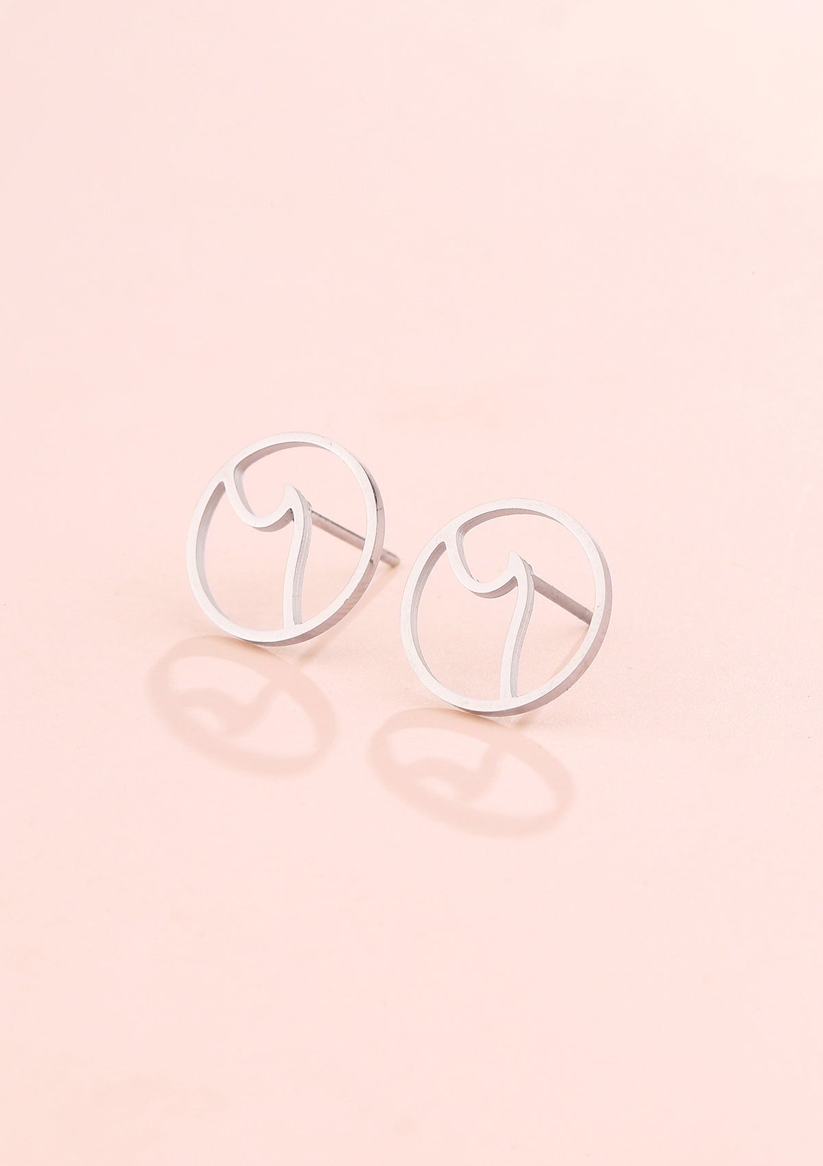 Waves Stud Earrings Silver