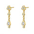Boucles d’Oreill Goutte Blanc Trio Sterling Argent