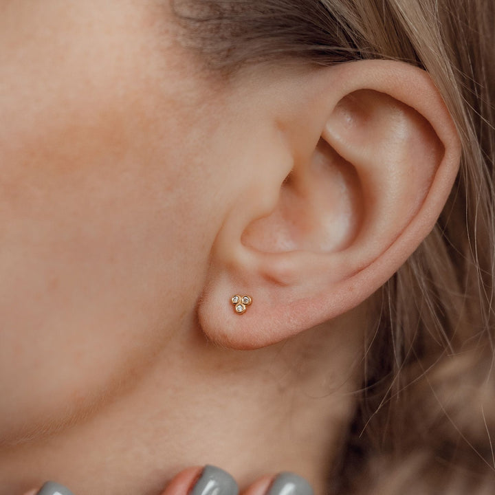 Ensemble Boucles d'Oreilles Triad Argent Sterling