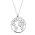 World Map Necklace Silver