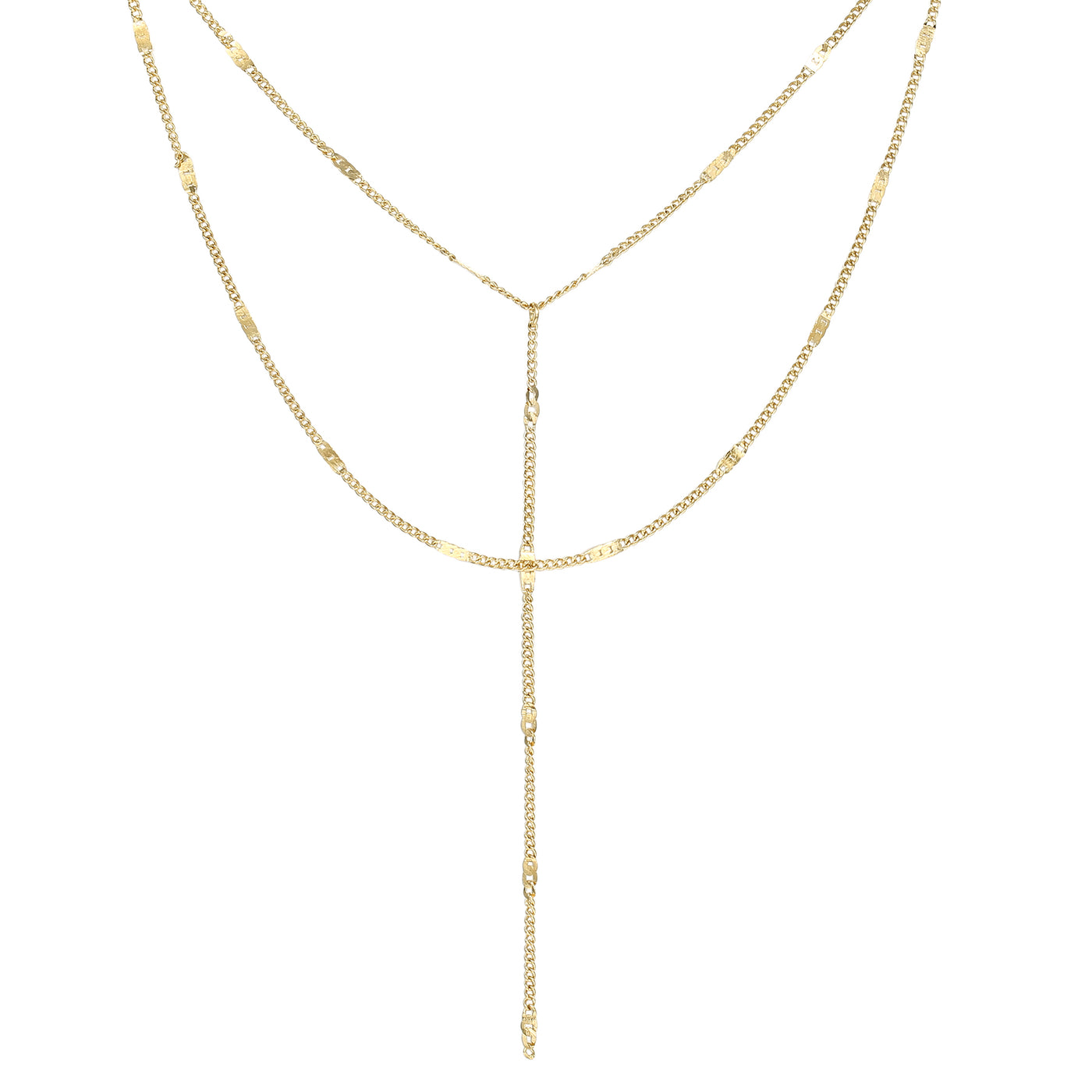 Collar a Capas Y en Oro