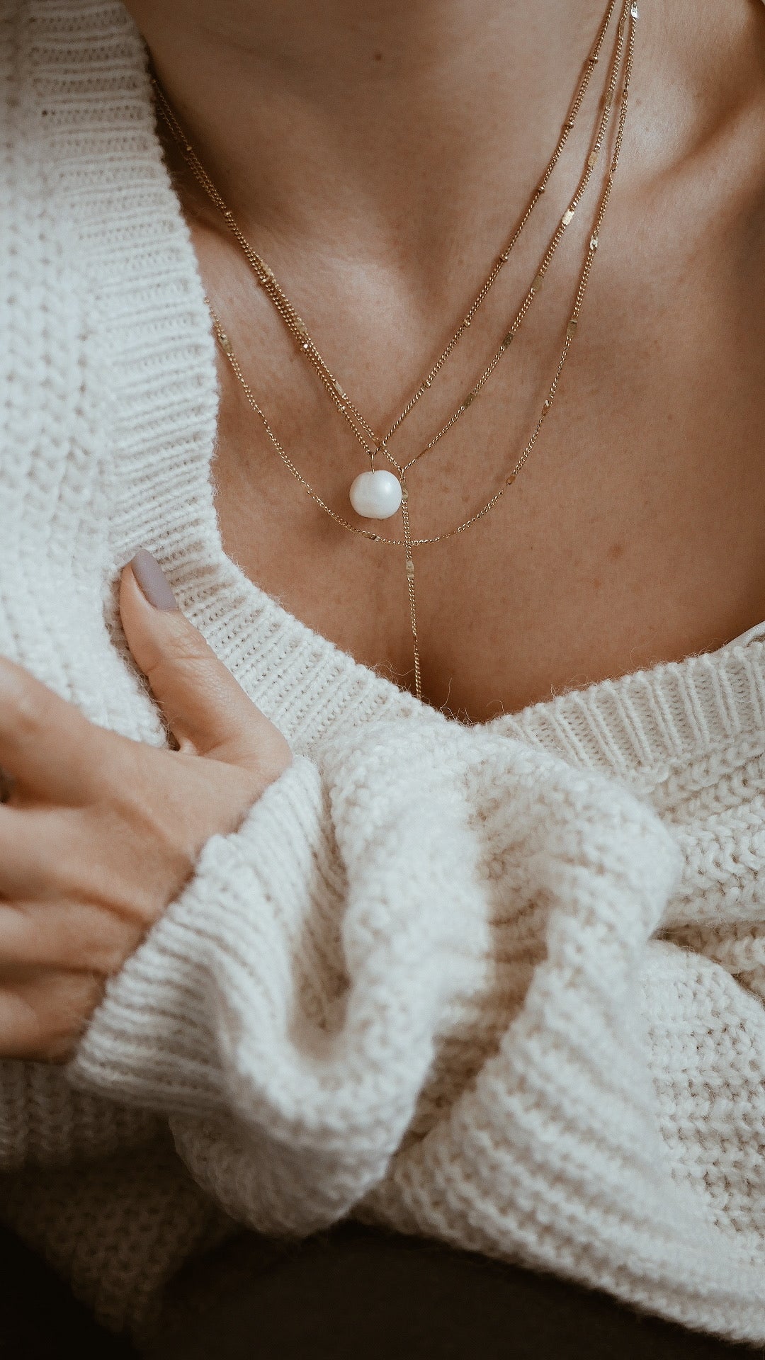 Collier Y Multi Rangs en Or