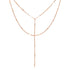 Y Layered Necklace Rose Gold