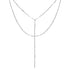 Y Layered Necklace Silver