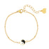 Brazalete Cadena Bolas Yin Yang en Oro