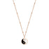 Collier Chaîne à Pompon Yin Yang en Or Rose