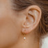 Pearl Huggie Earrings Sterling Silver Gold