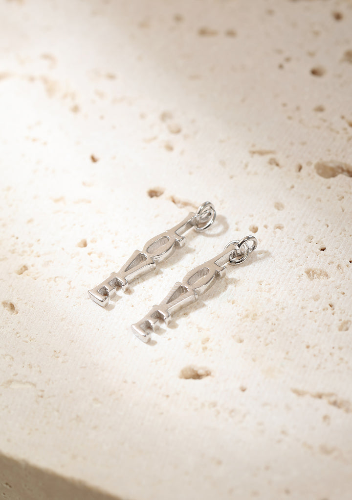 Créoles Charme LOVE Argent Sterling