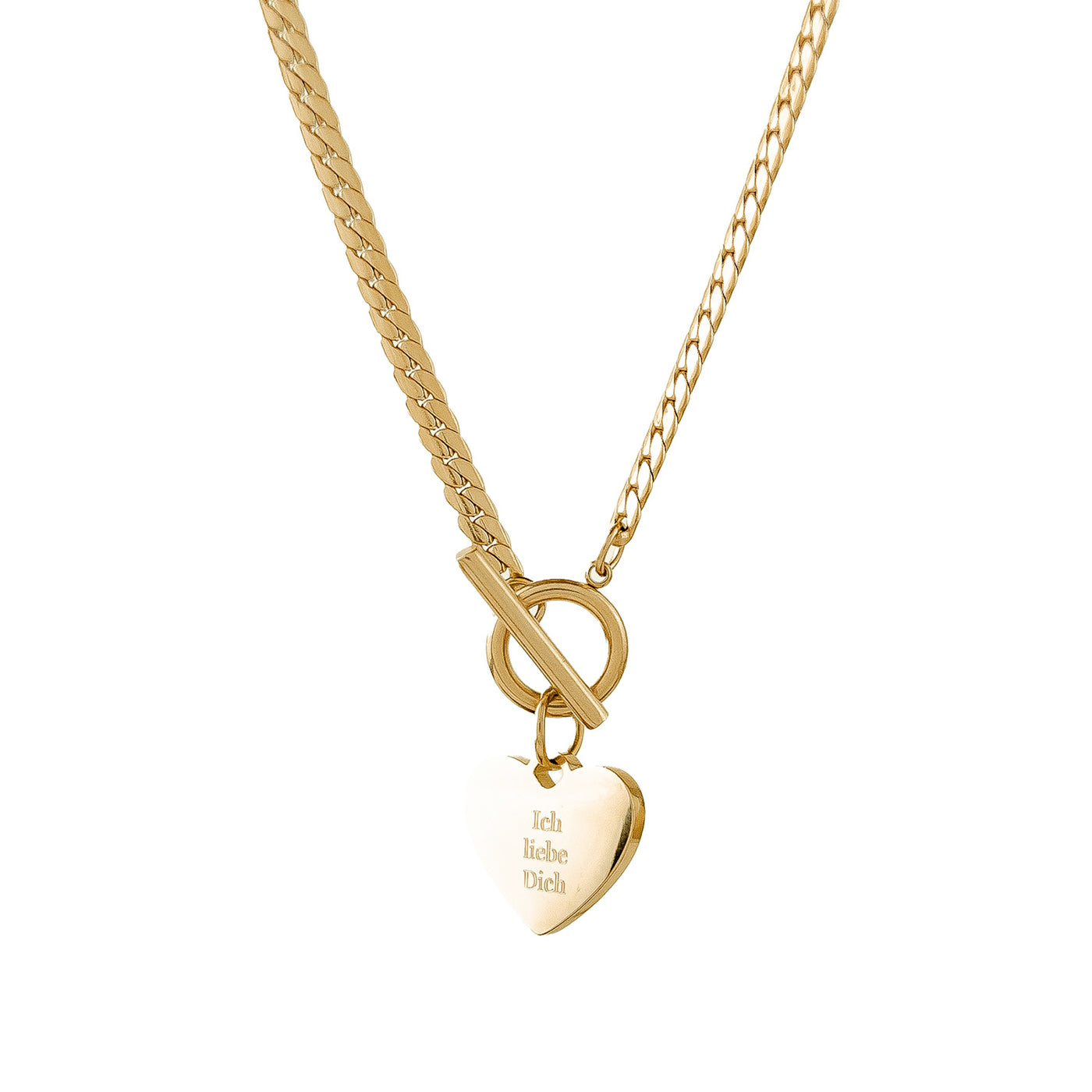 I Love You T-Bar Necklace