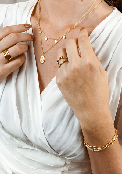 Großgliedriges Armband Gold