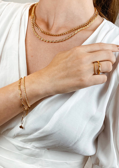 Großgliedriges Armband Gold