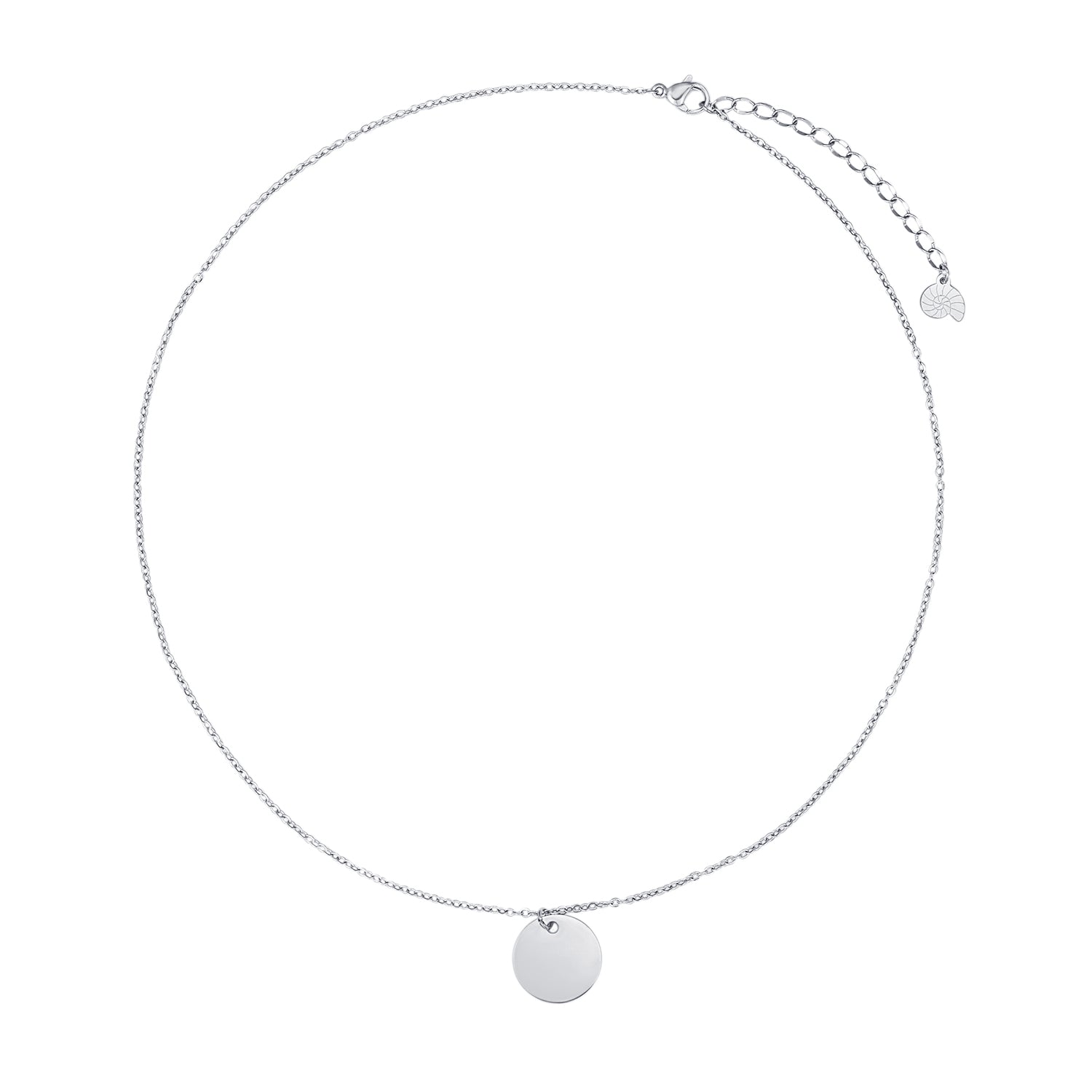 Collier Cercle Plein en Argent