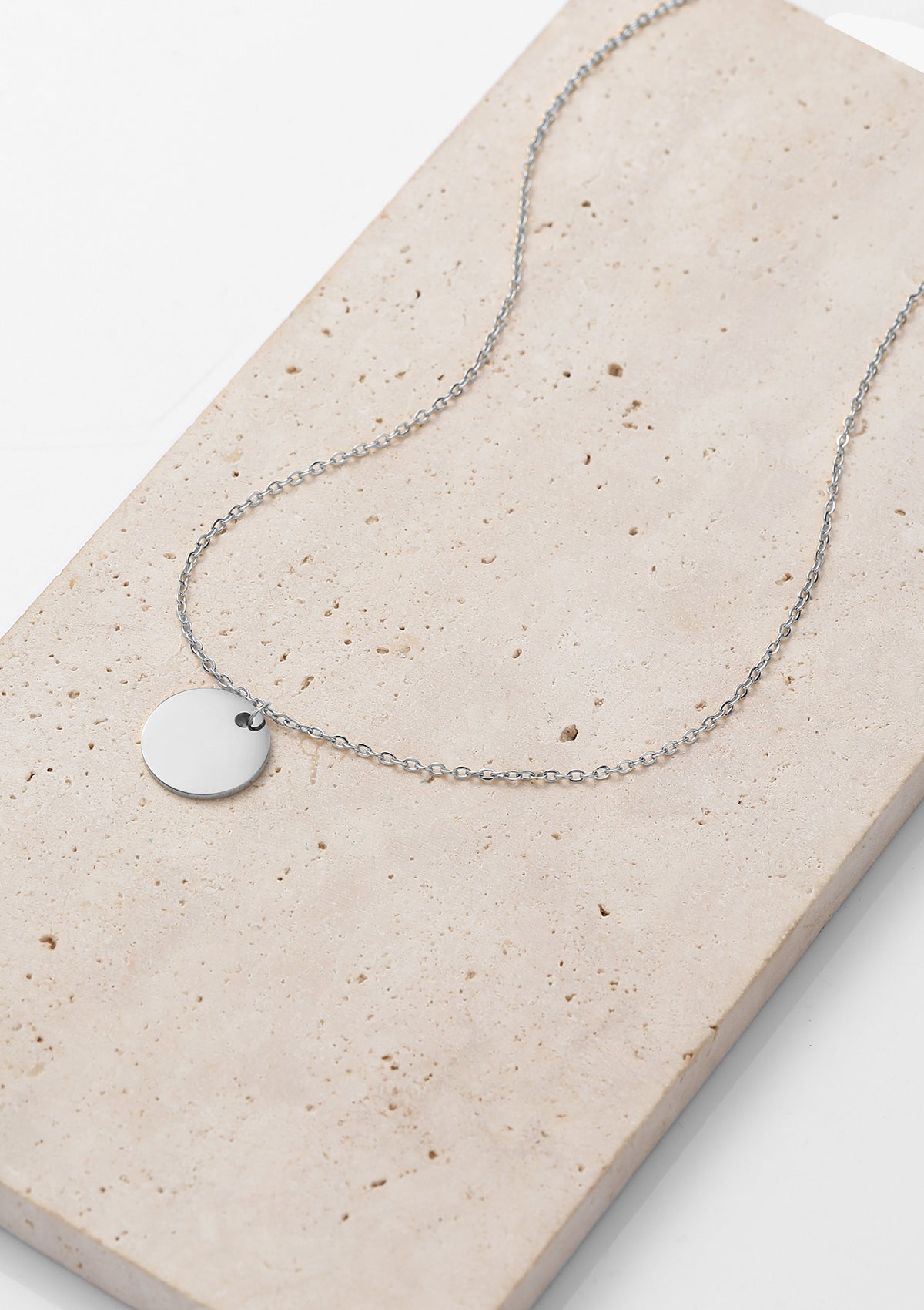 Collier Cercle Plein en Argent