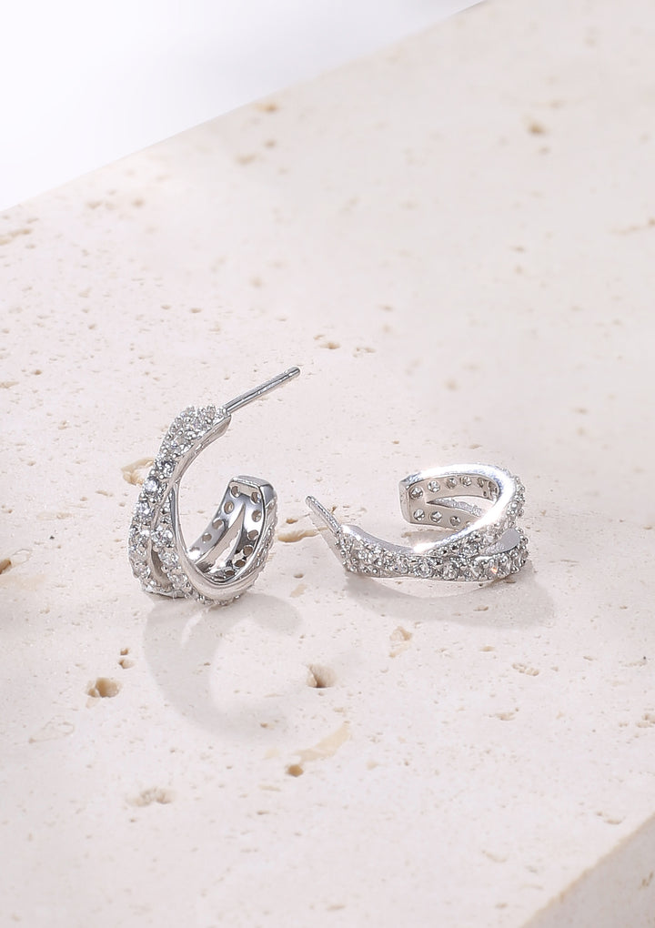 Boucles d’Oreilles Créoles Sillonner Argent Sterling