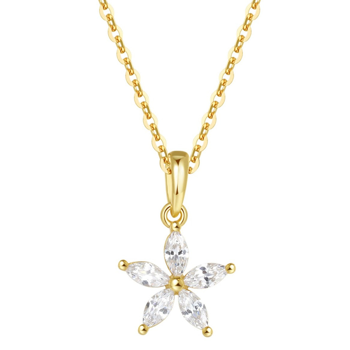 Conjunto de Collares con Margaritas y Mariposas en Oro