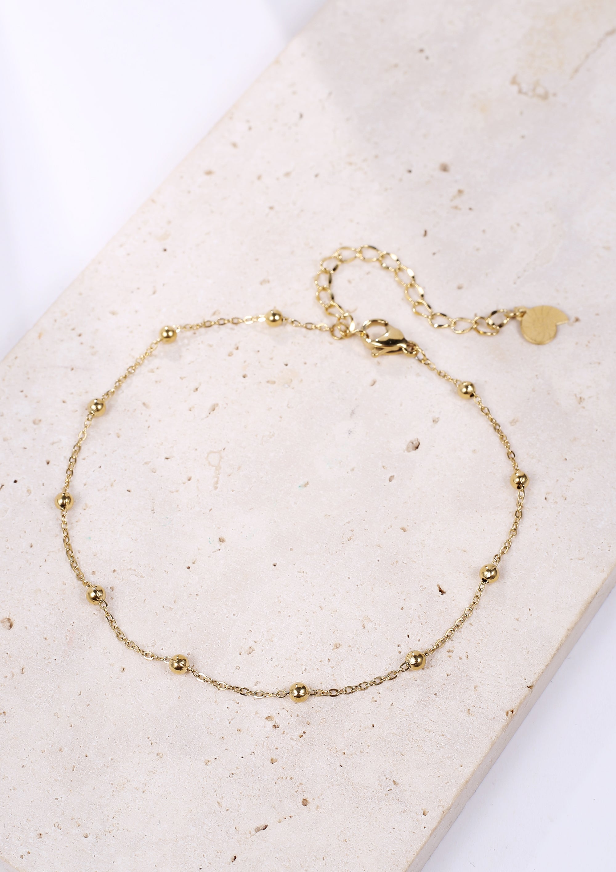 【TommassiniJewelry】国内発送 大人気 Ball chain Anklet 2色 Bobble Chain Anklet/Bracelet- Rose Gold Vermeil - Oak & Luna