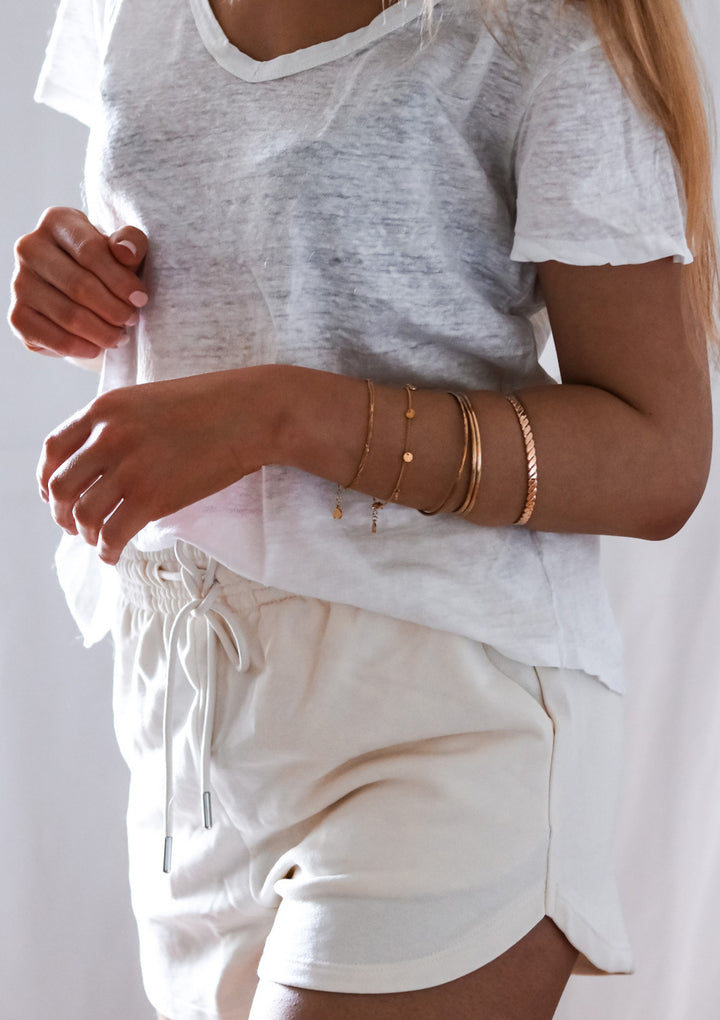 Panzerarmband Zweireihig in Gold