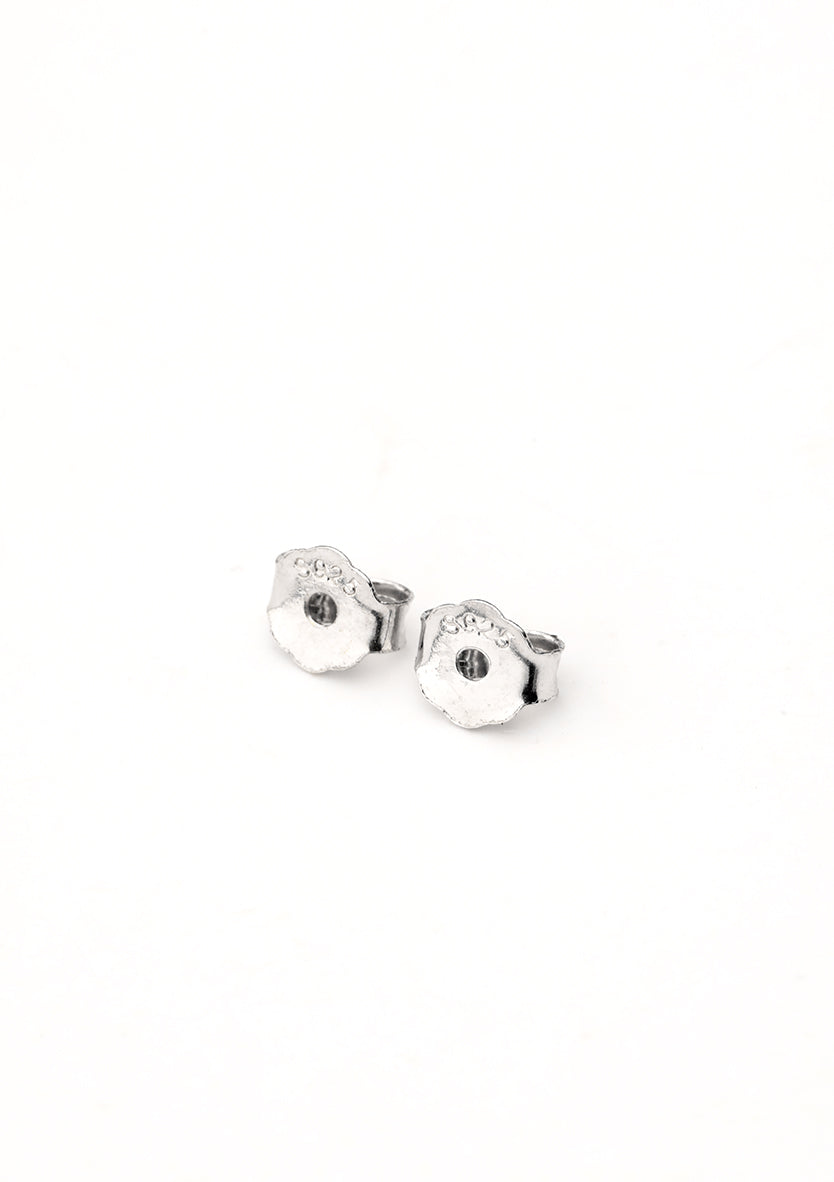 Quatrefoil Earring Backs in Sterling Silver, 9mm
