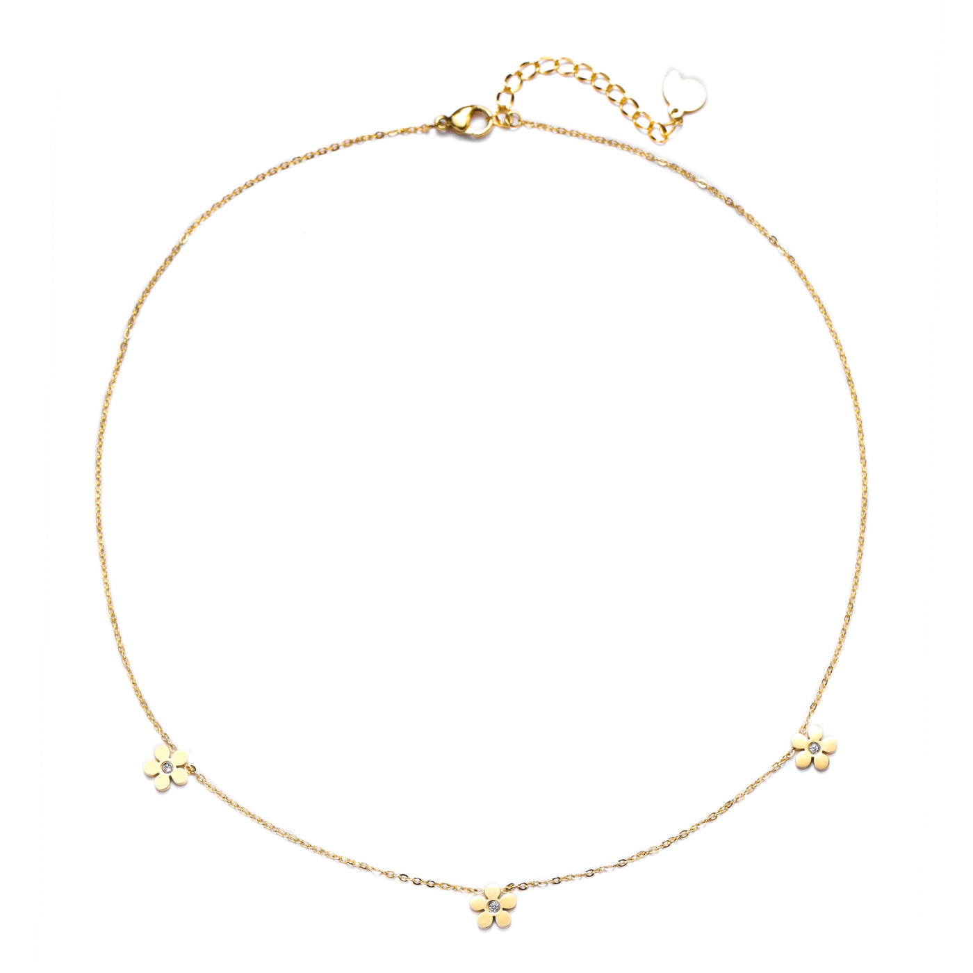 Forget-Me-Not Charm Necklace Gold